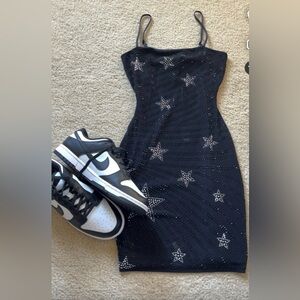 Windsor Black Starry Mini Hoco Dress